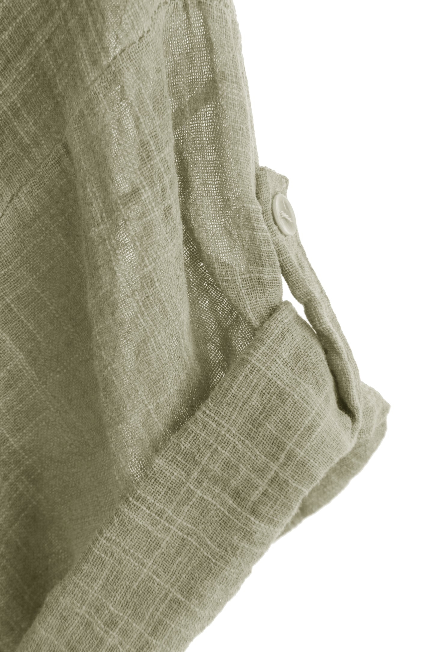 V Neck 2 Pocket Cotton Midi