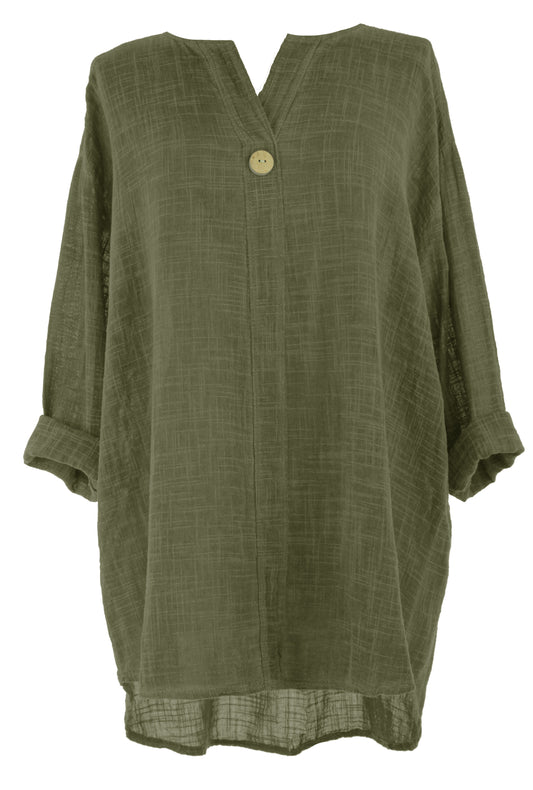 Button Detail Cotton Top