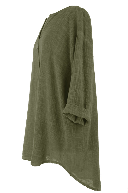 Button Detail Cotton Top