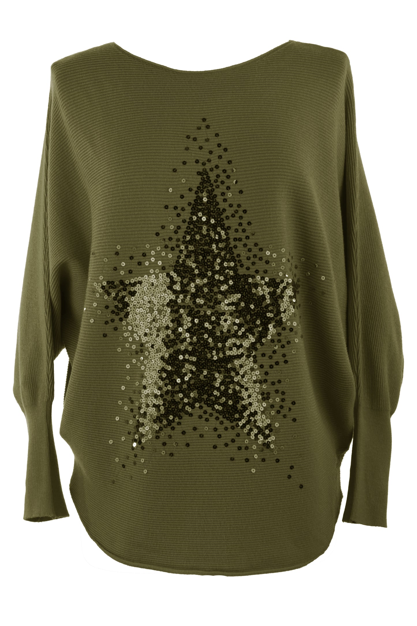 Sequin Star Ribbed Jumper