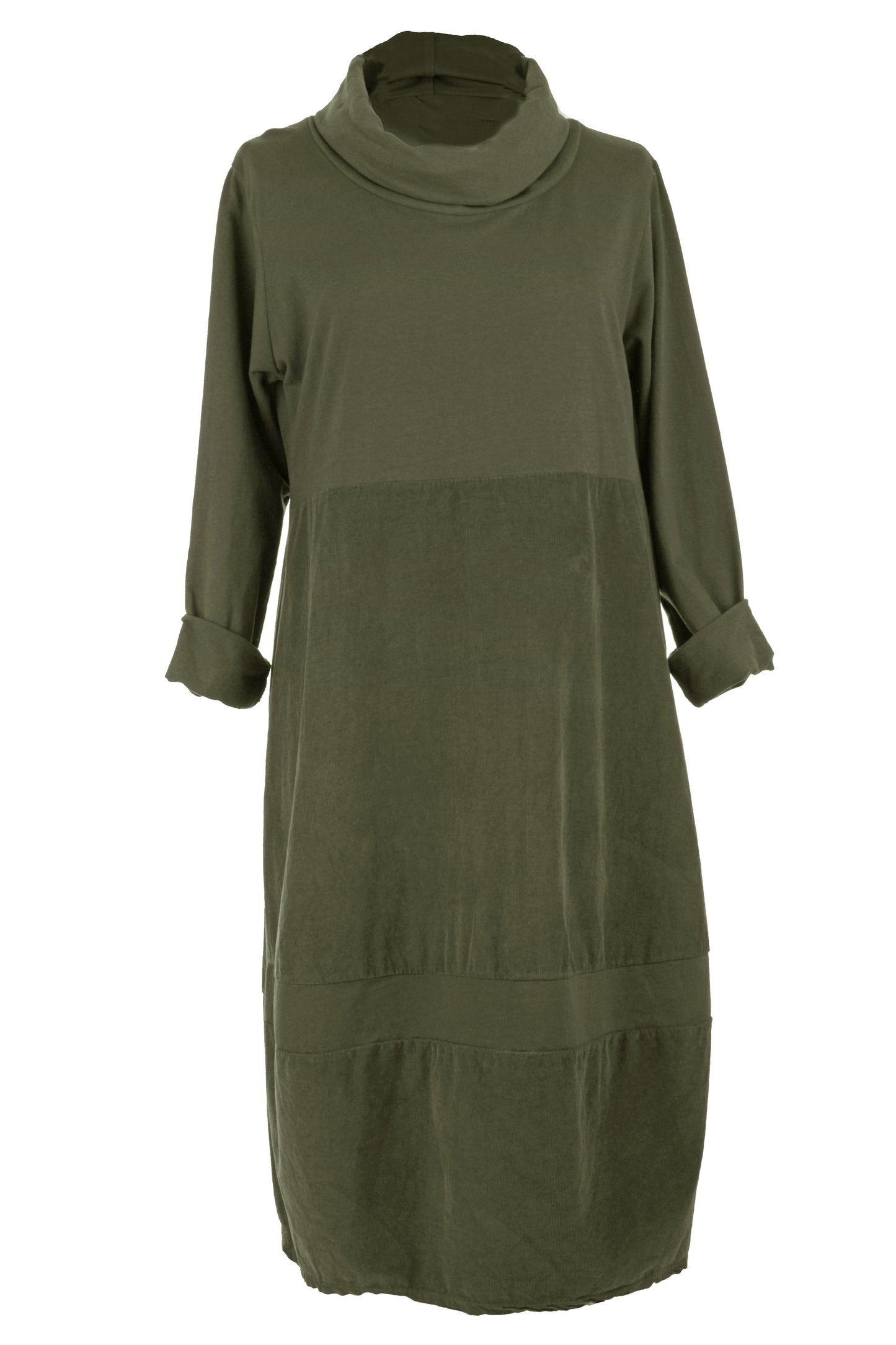 Cowl Corduroy Panel Midi