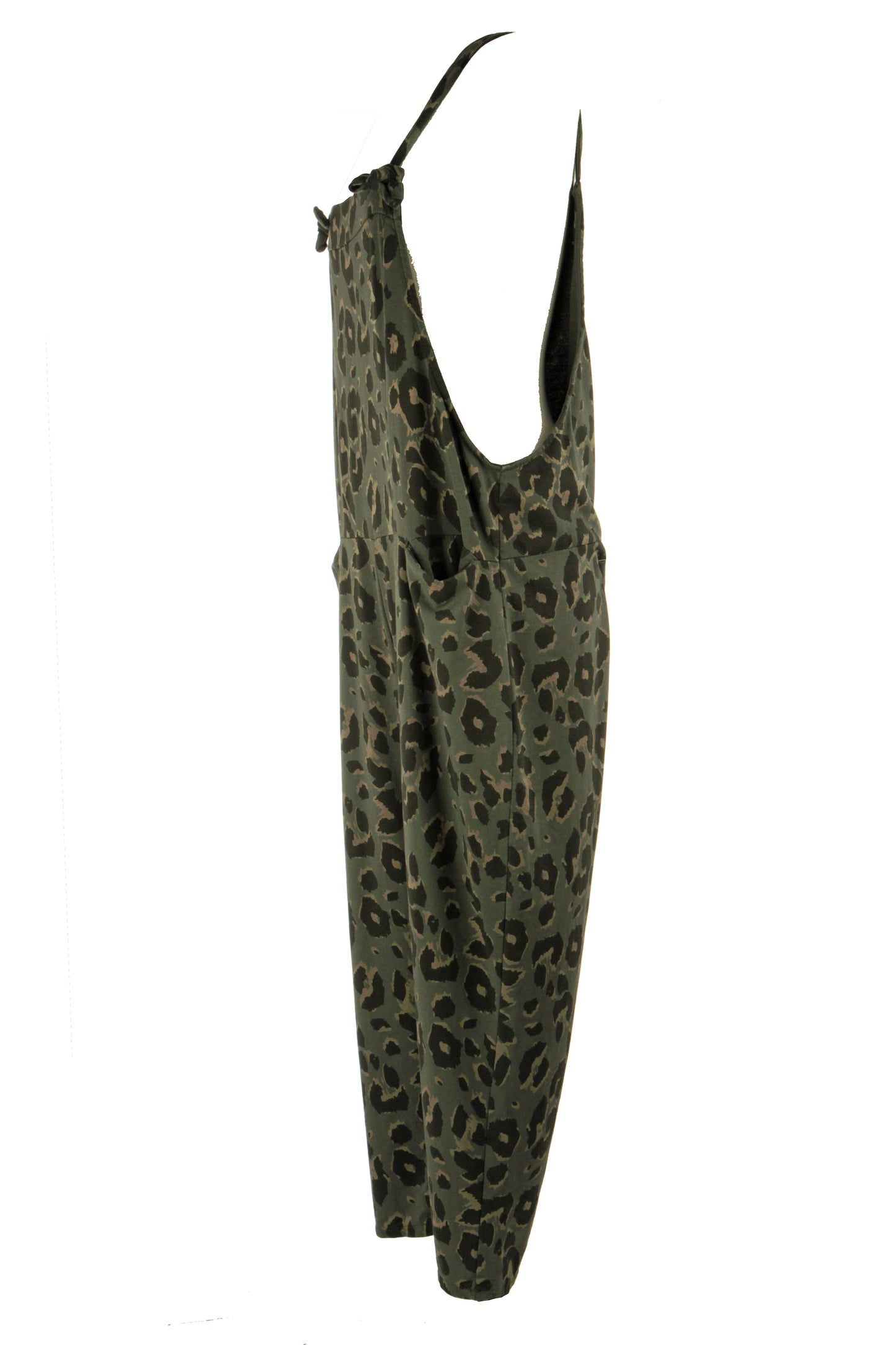 Leopard Jersey Dungarees