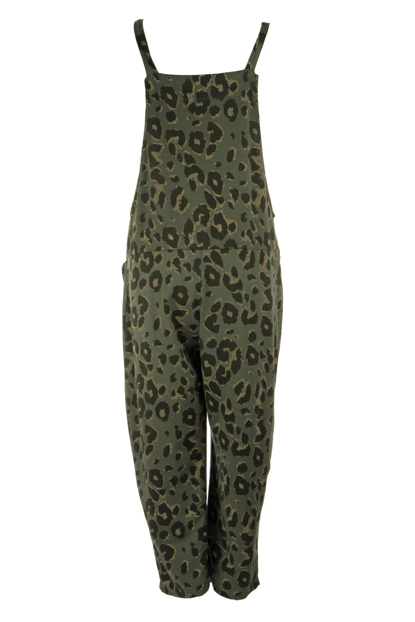 Leopard Jersey Dungarees