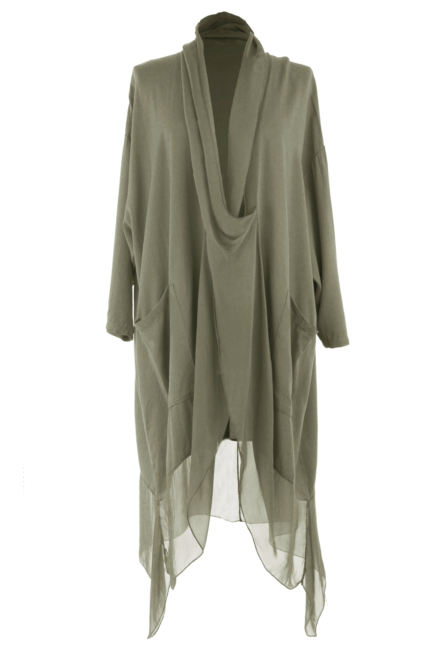 Crossover Silk Panel Tunic