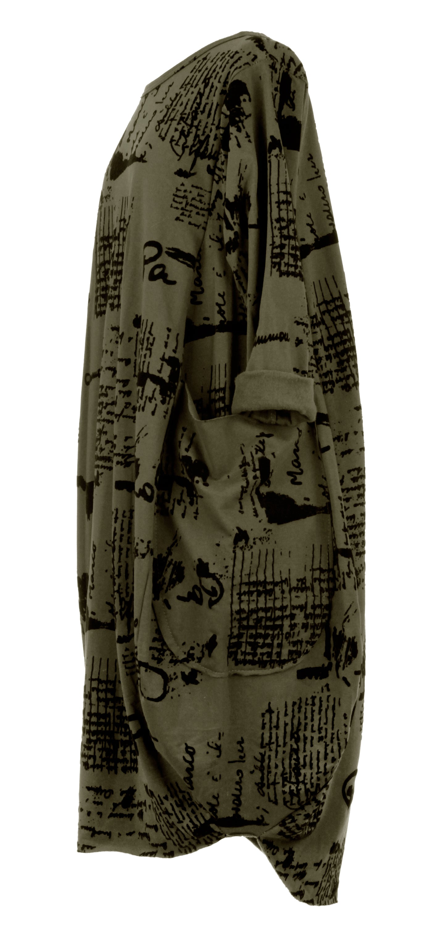 Flocking Script Midi Dress