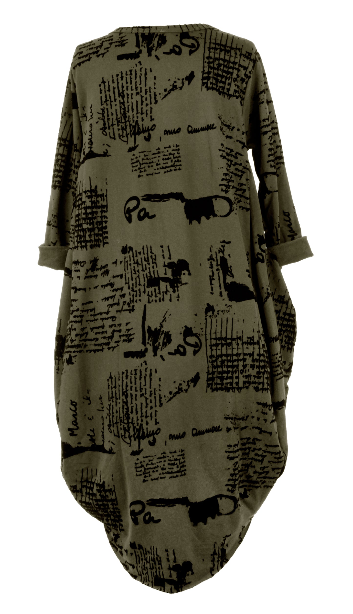 Flocking Script Midi Dress