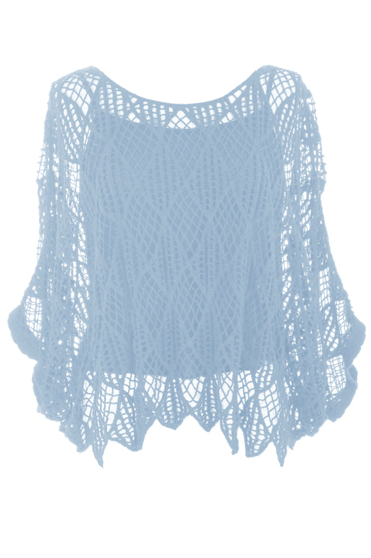 Lattice Crochet Blouse with Vest