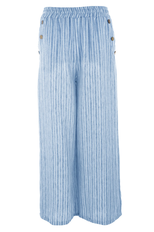 Button Detail Pocket Stripe Trouser