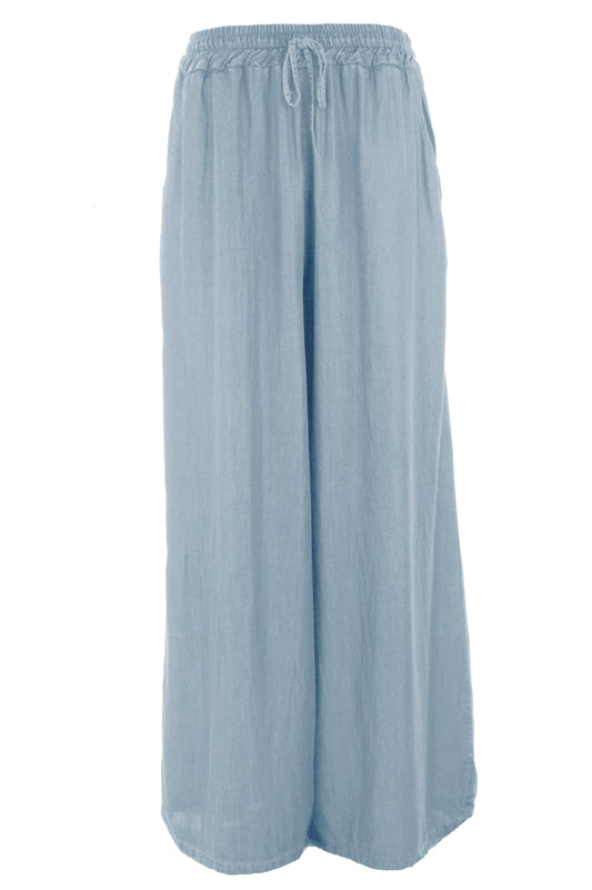 Wide Leg Denim Trouser
