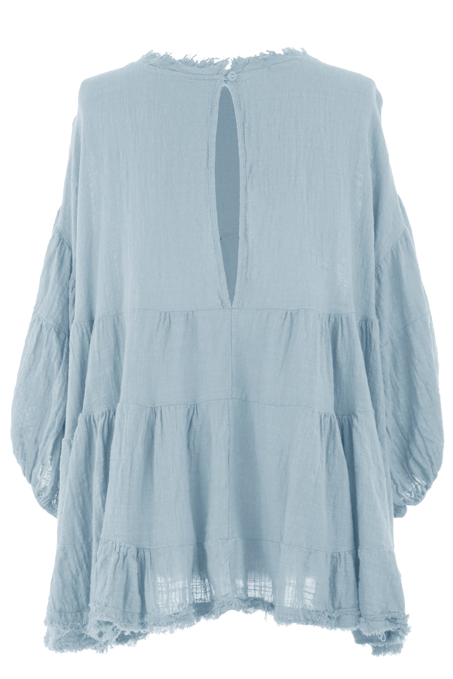 Balloon Sleeve Tiered Top