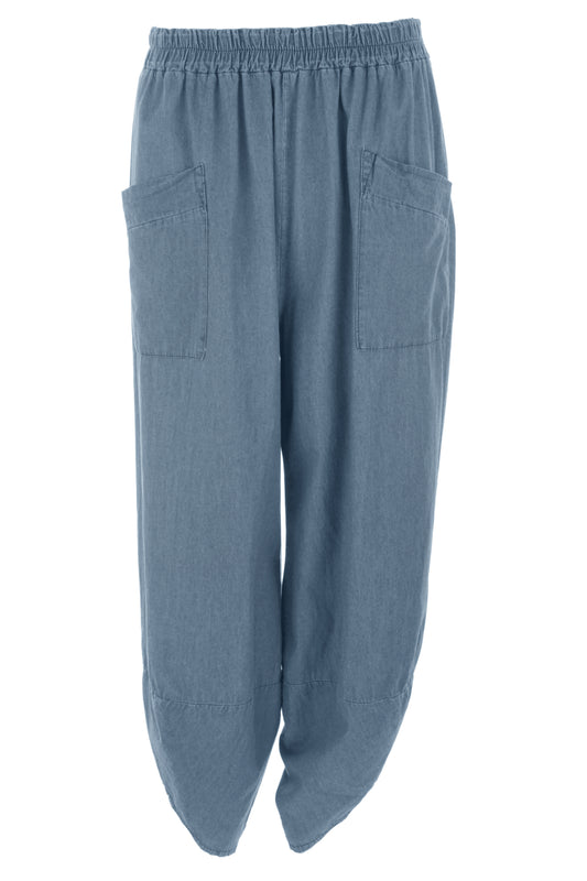 Barrel Leg Denim Trouser