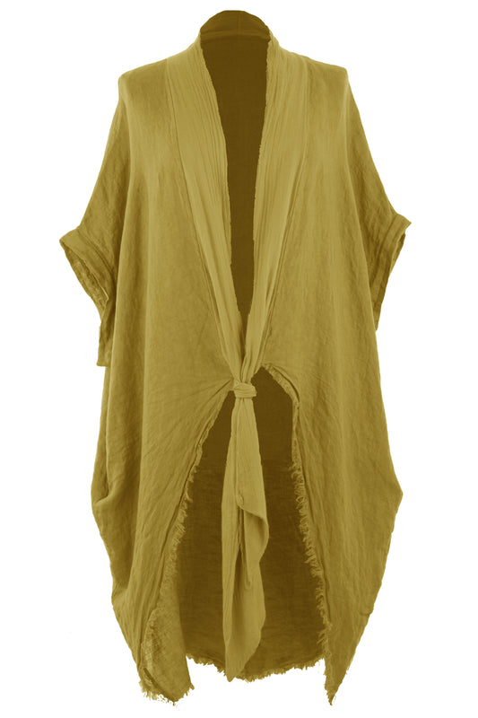 Tie Front Linen Jacket