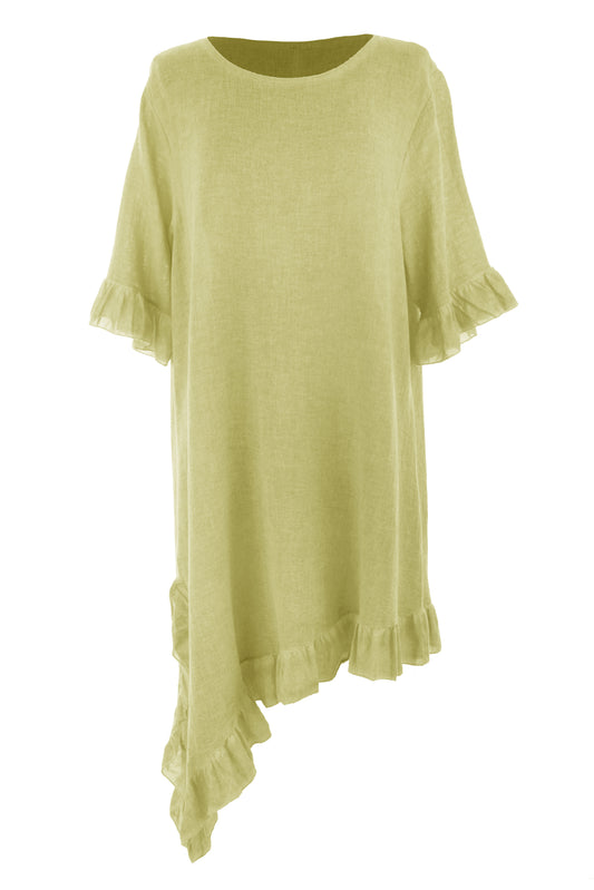 Diagonal Hem Teabag Dress