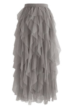 Load image into Gallery viewer, Ruffle Tulle Midi Skirt

