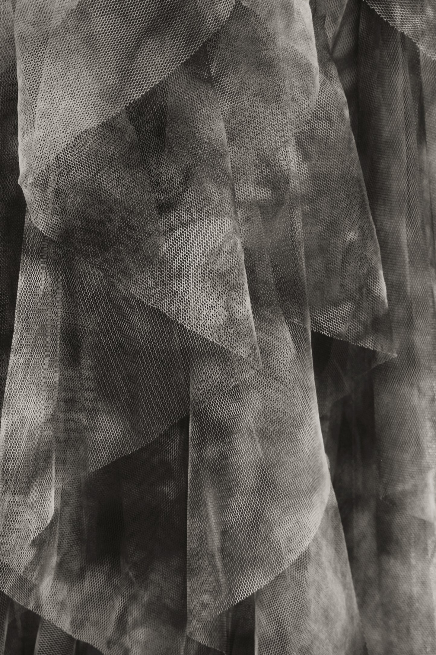 Abstract Print Ruffle Tulle Skirt