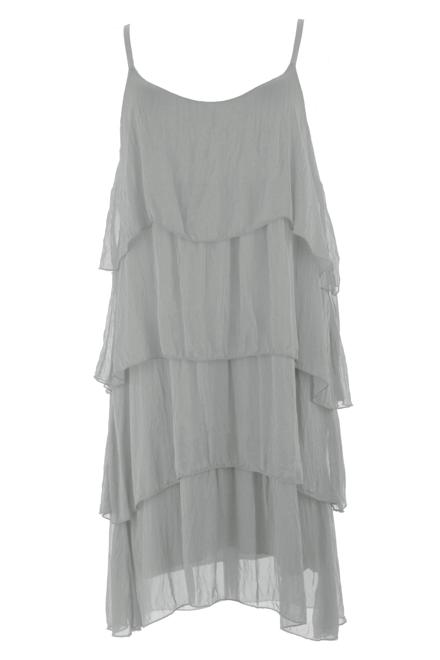 Ruffle Silk Dress