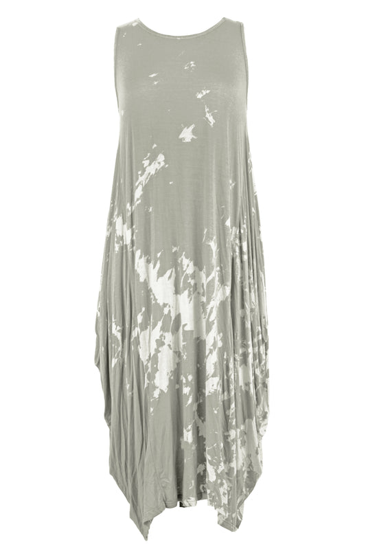 Sleeveless Splash Midi