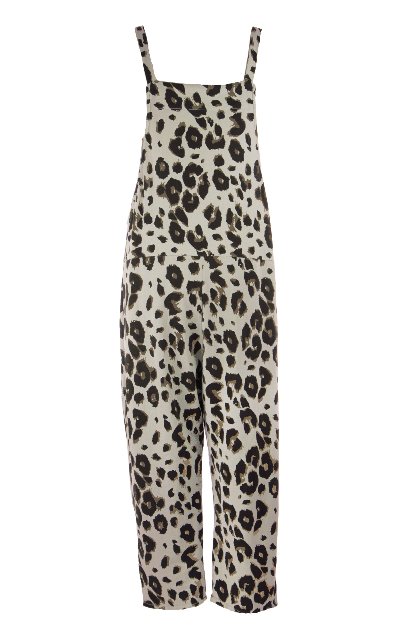Leopard Jersey Dungarees