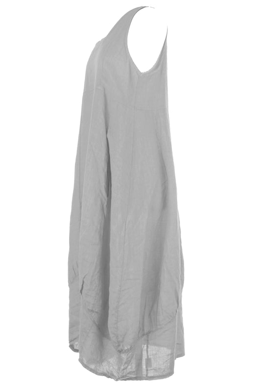 Square Neck Linen Dress