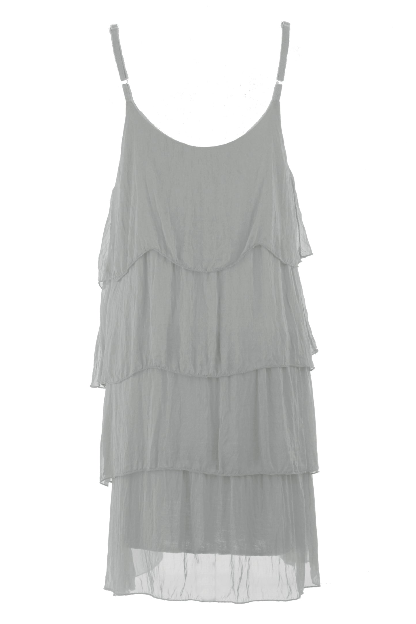 Ruffle Silk Dress