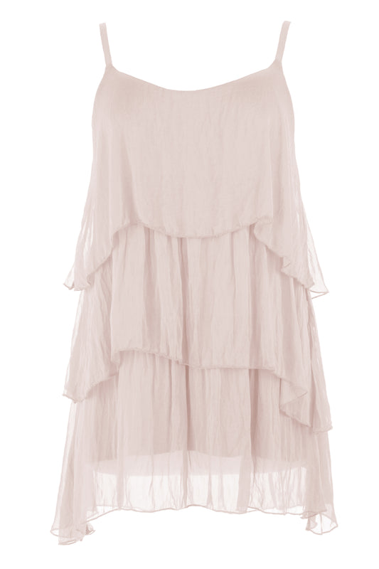 Ruffle Silk Vest