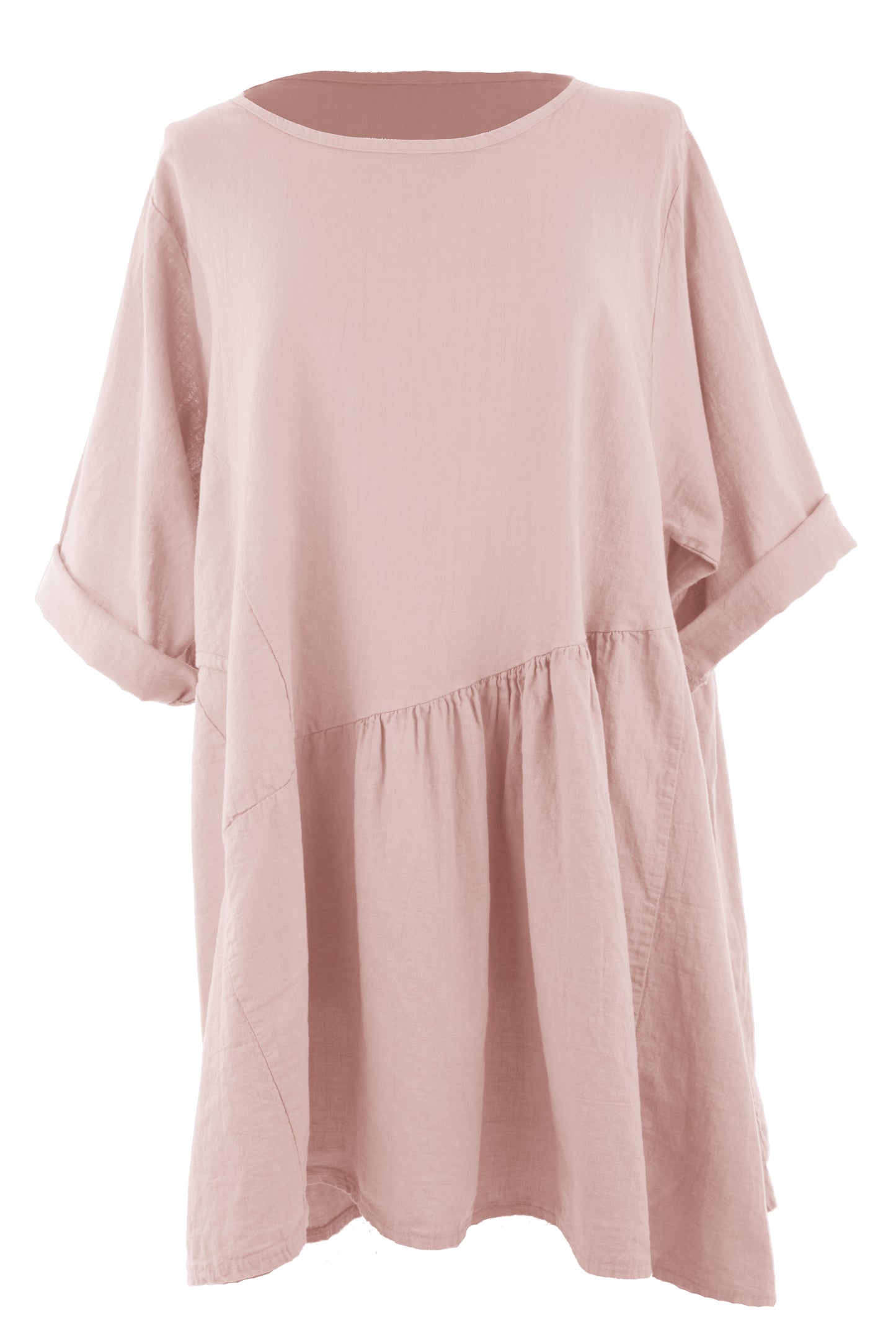 Pleat Panel Linen Tunic