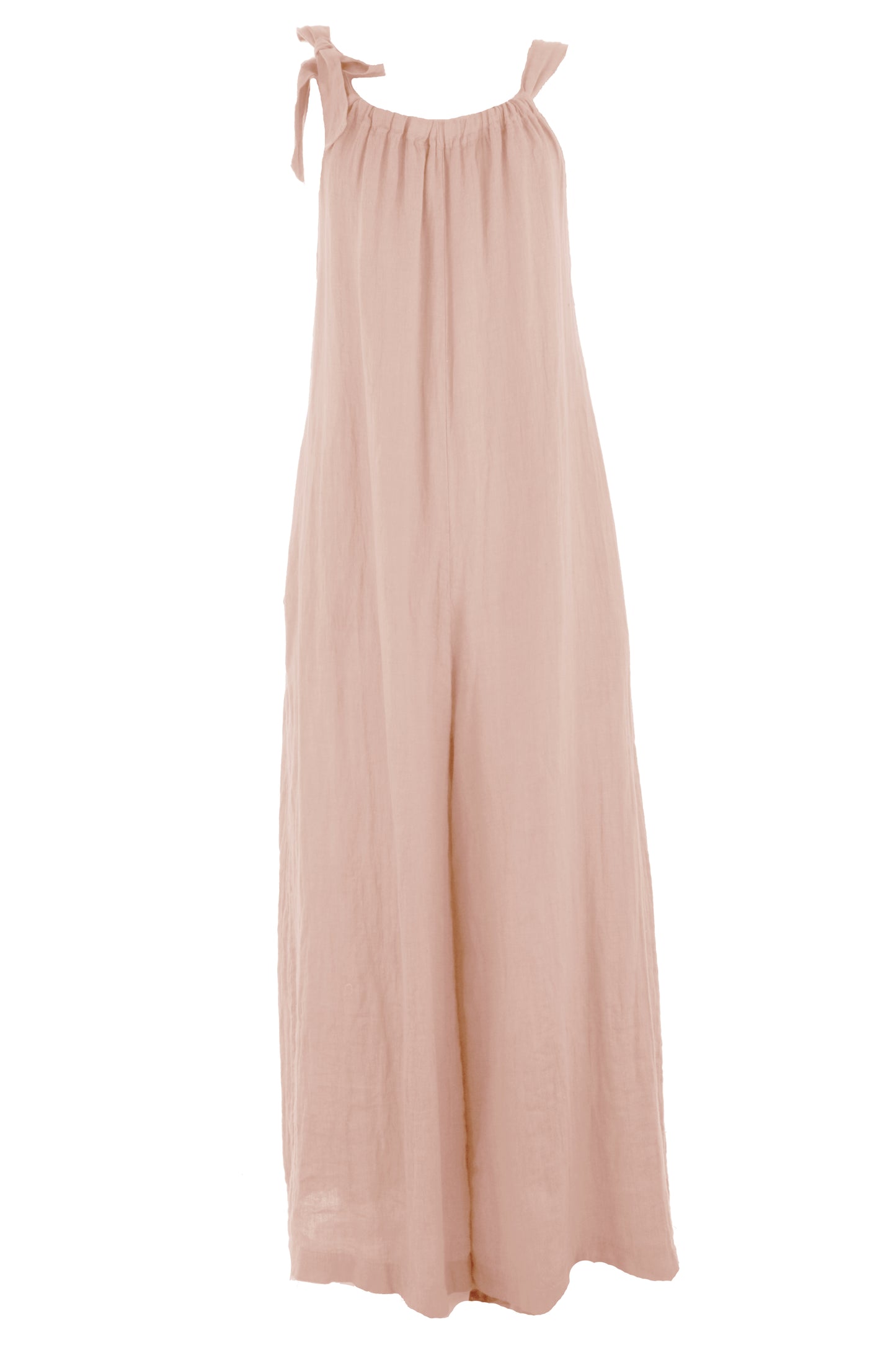 Side Tie Linen Jumpsuit