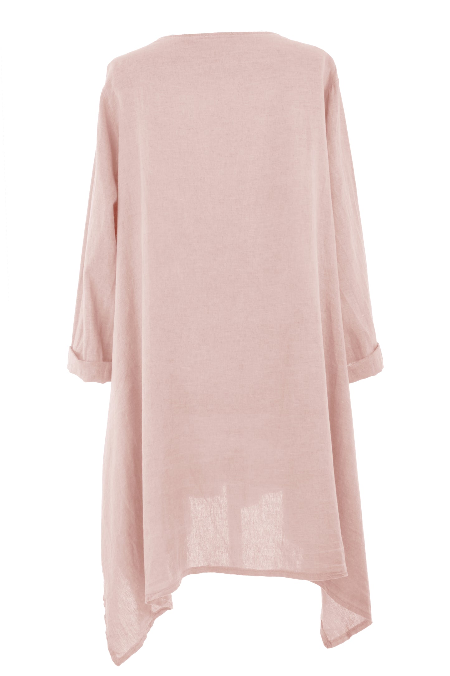 2 Pocket Asymmetric Linen Jacket