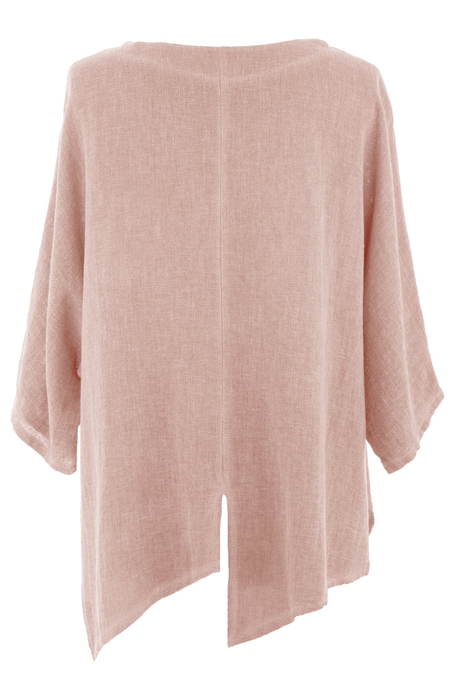 V Cutout Hem Linen Teabag Top