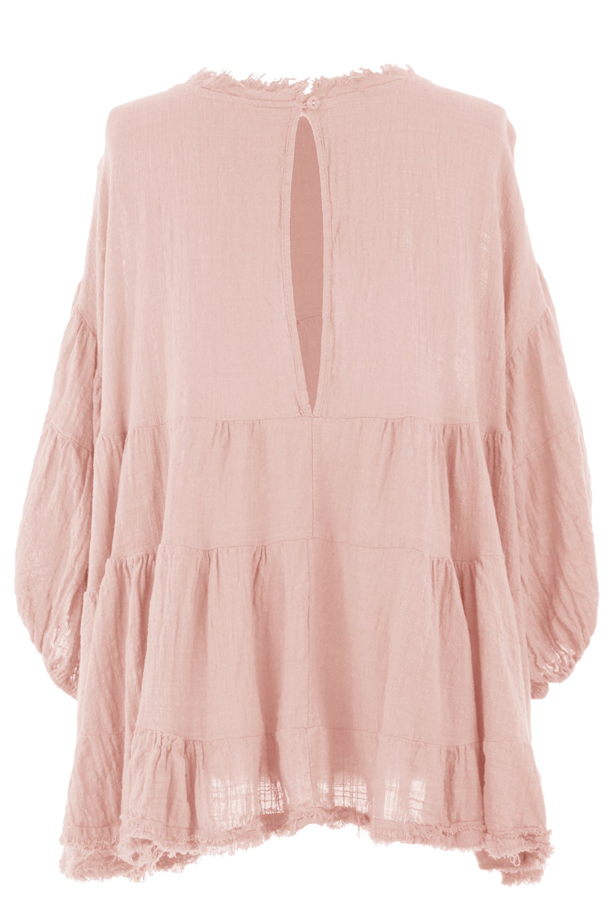 Balloon Sleeve Tiered Top