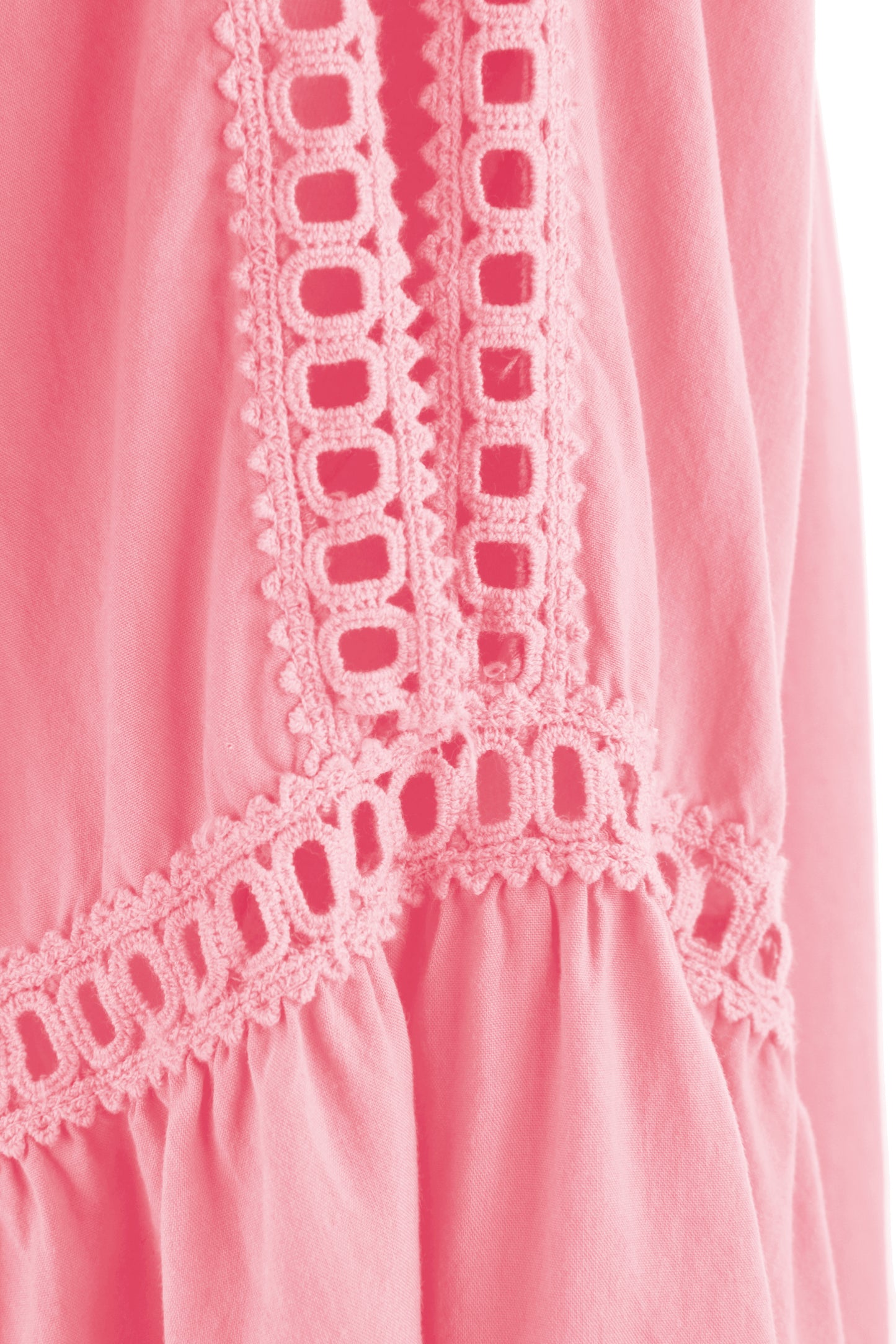 Crochet Trim Cut-out Shoulder Top