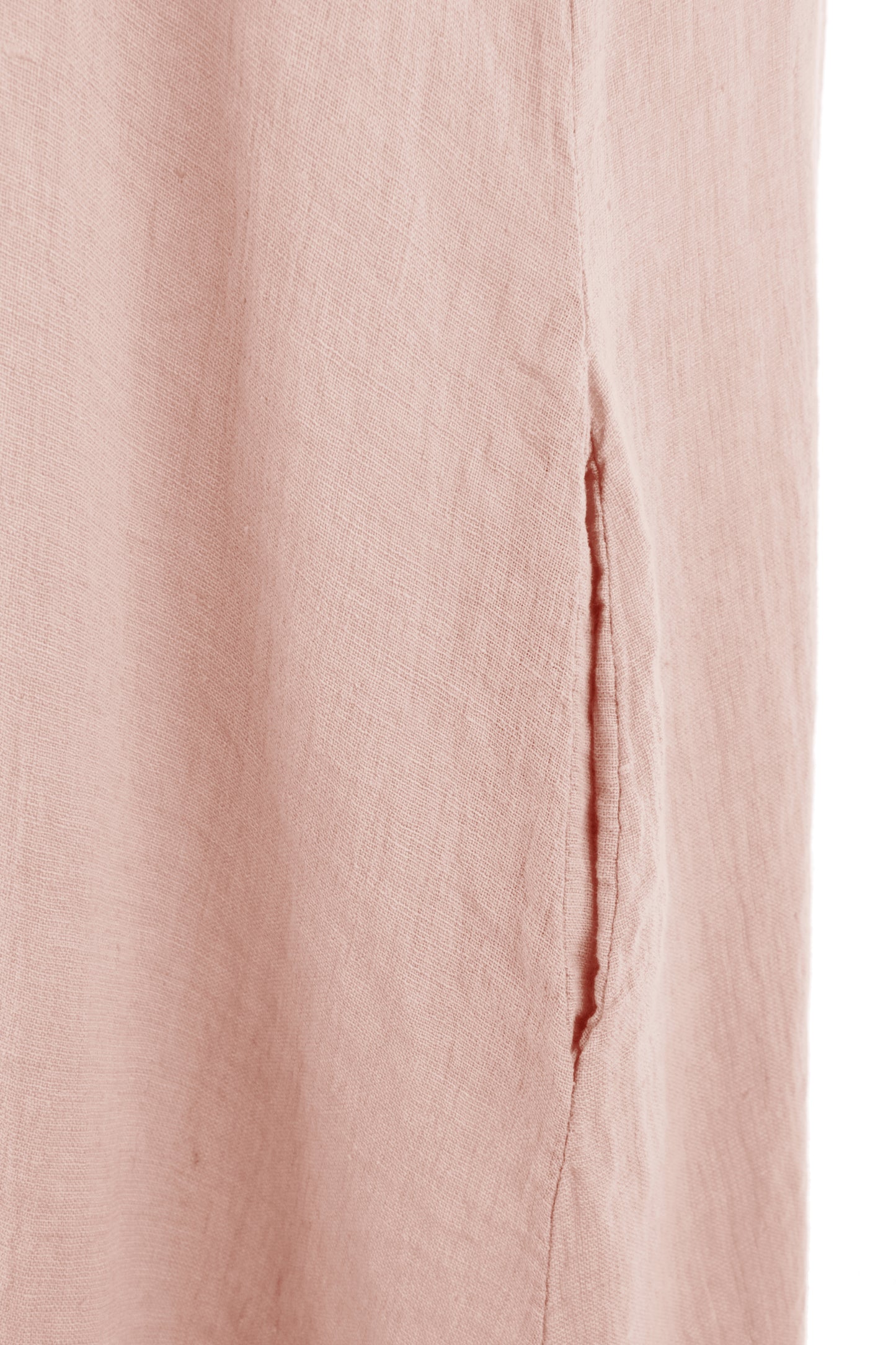 Sleeveless Button Front Linen Midi