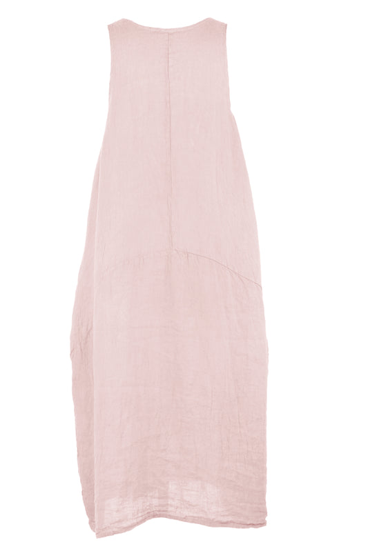Sleeveless Pocket Linen Dress