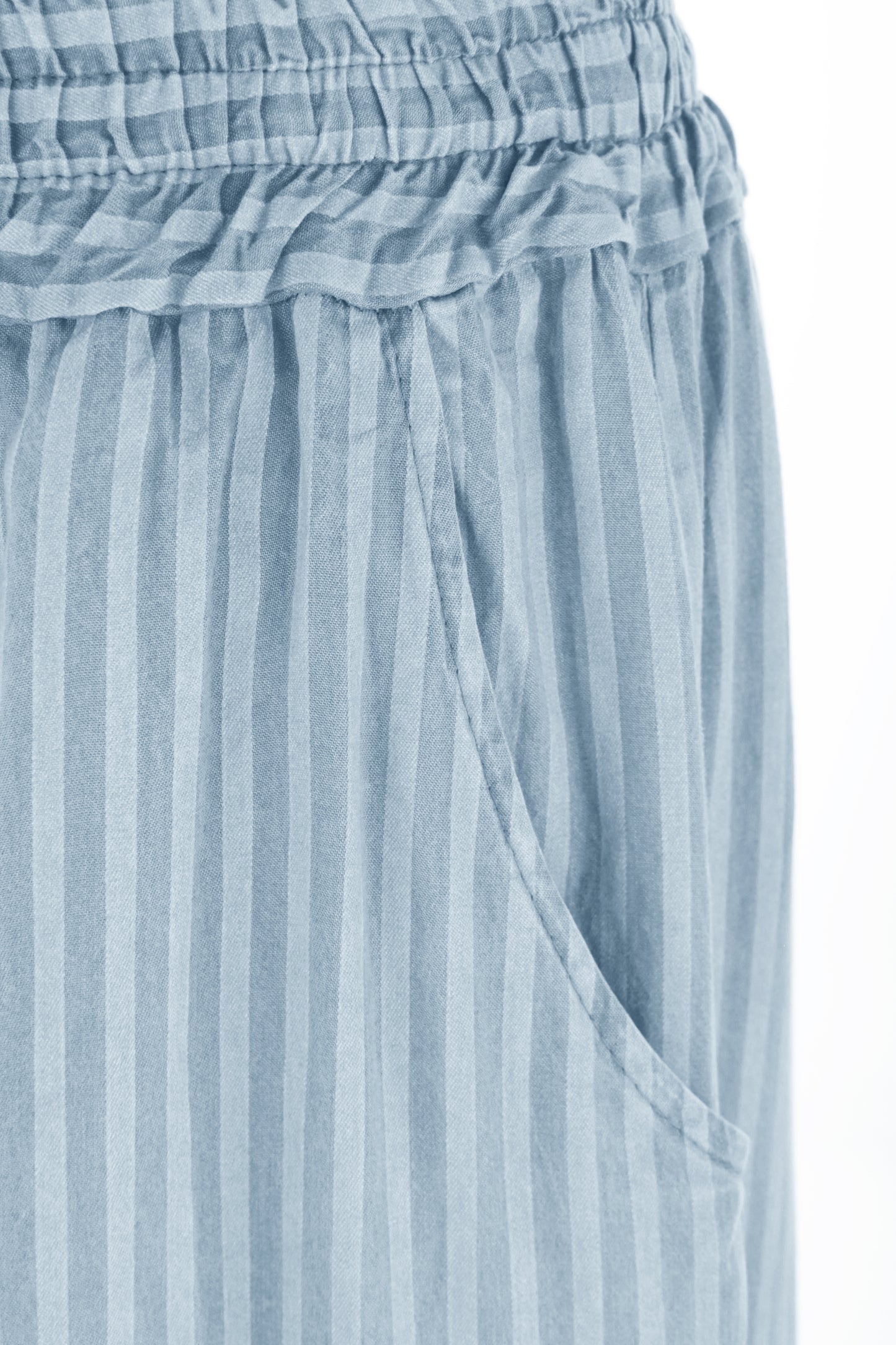 Stripe Wide Leg Denim Trouser