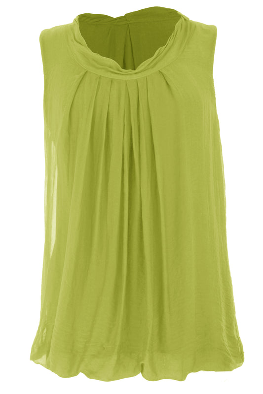 Puffball Silk Top