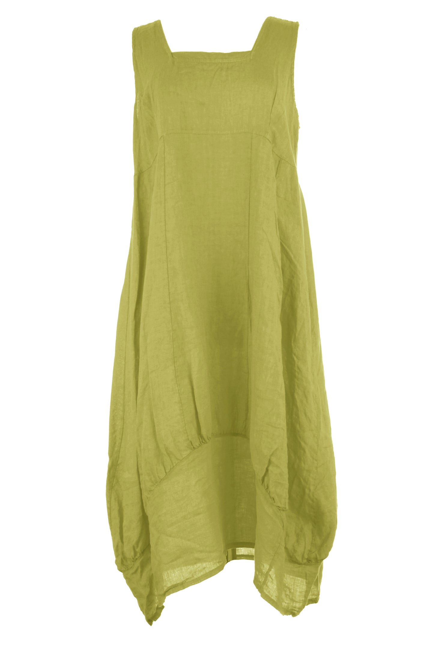 Square Neck Linen Dress