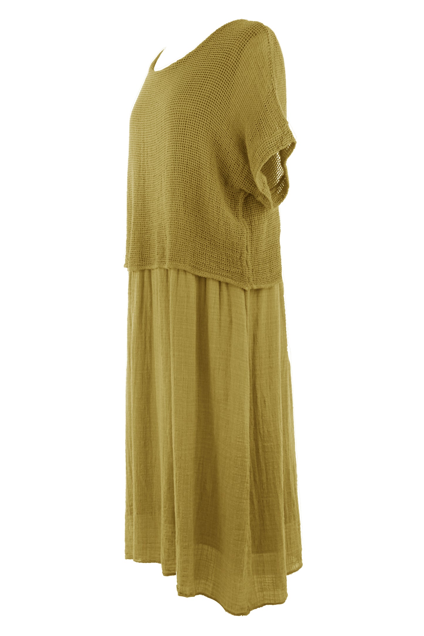 Mesh Shrug Cotton Midi