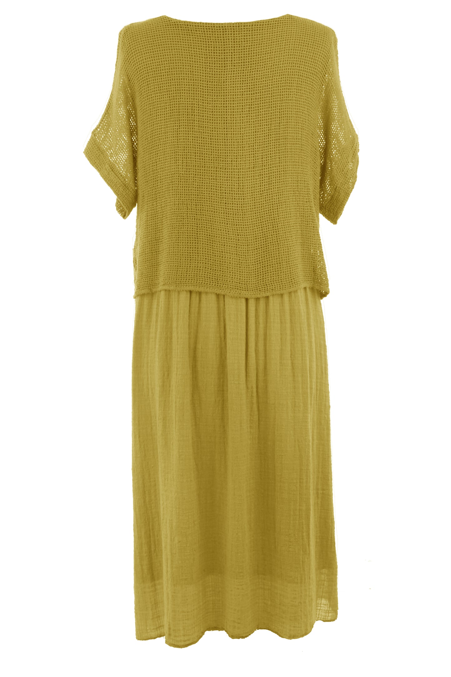 Mesh Shrug Cotton Midi