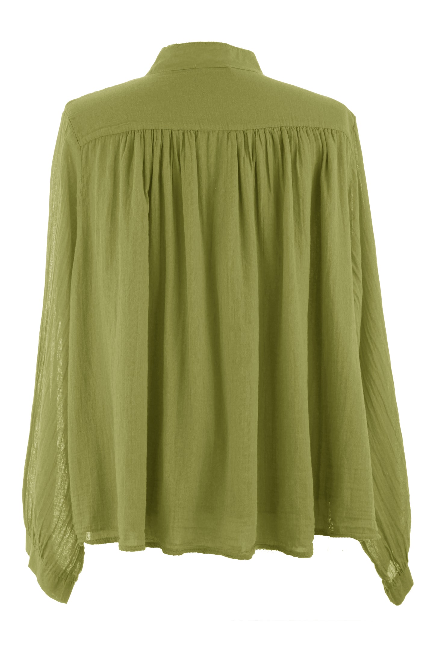 Ruched Shoulder Cotton Top