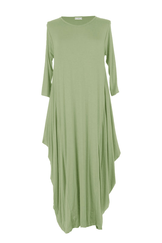 3/4 Sleeve Draped Dress