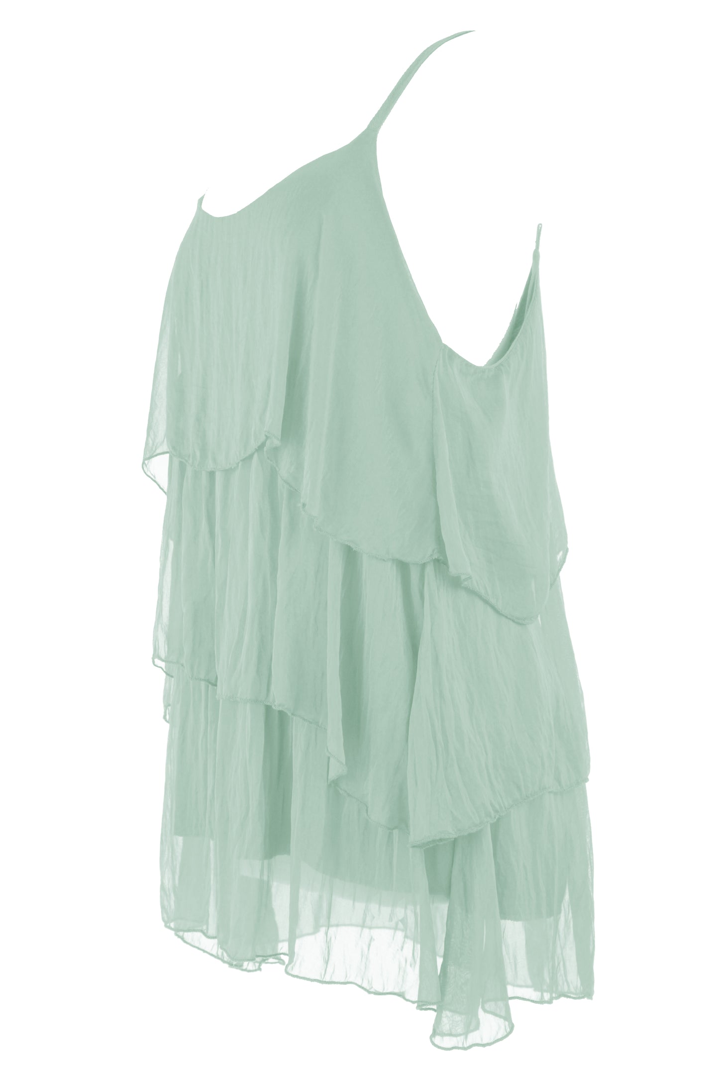 Ruffle Silk Vest