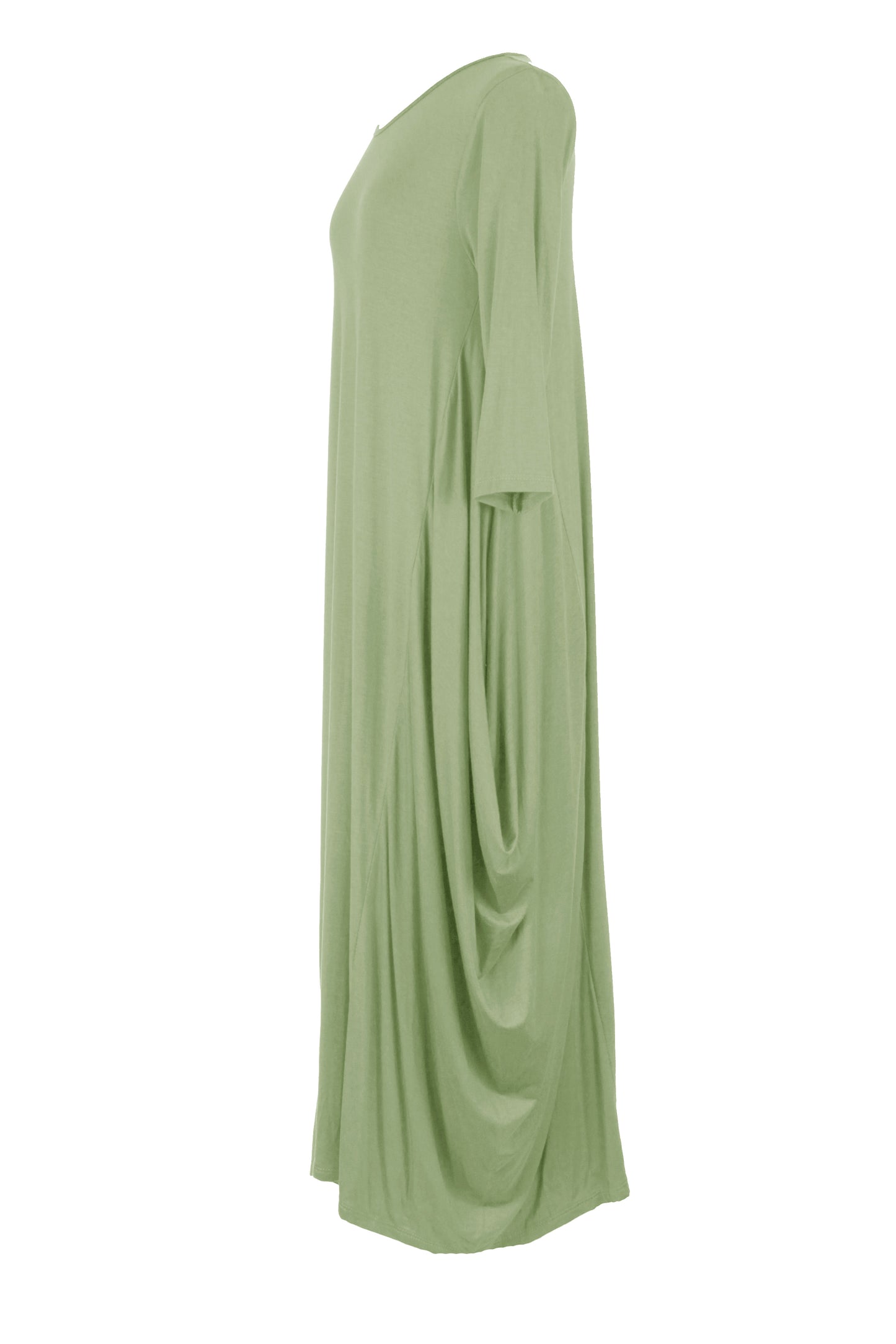 3/4 Sleeve Draped Dress