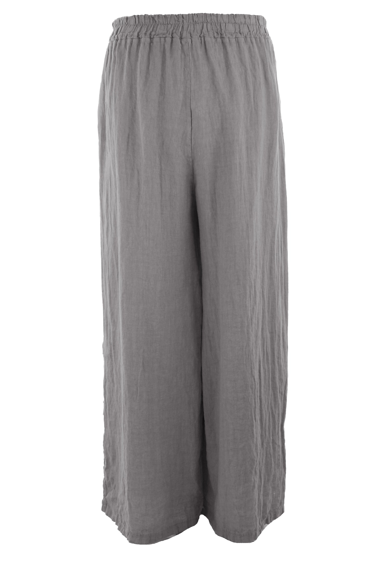 Tab Button Detail Linen Trouser