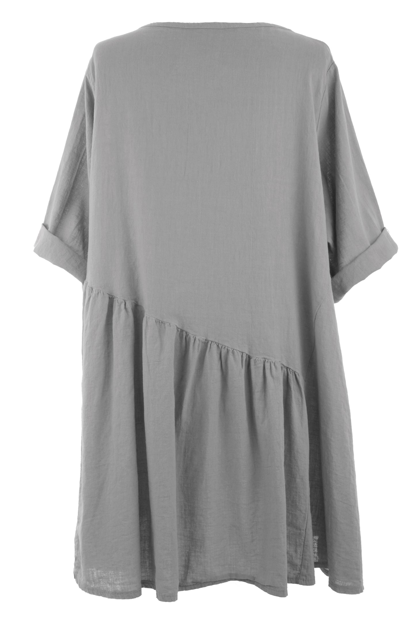 Pleat Panel Linen Tunic