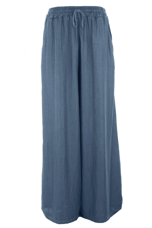 Wide Leg Denim Trouser
