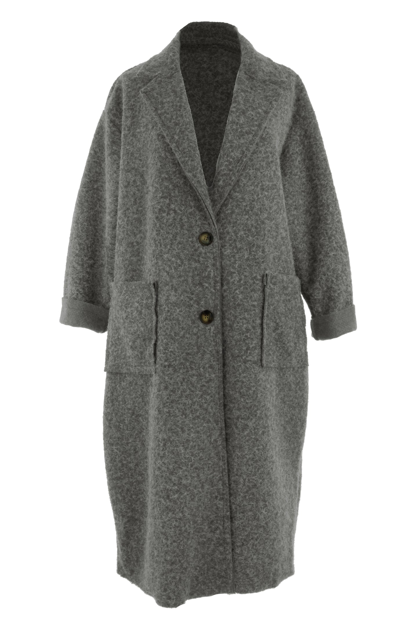 Collar 2 Button Textured Coat