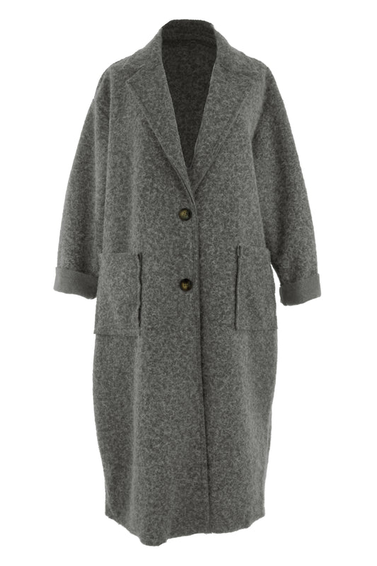 Collar 2 Button Textured Coat