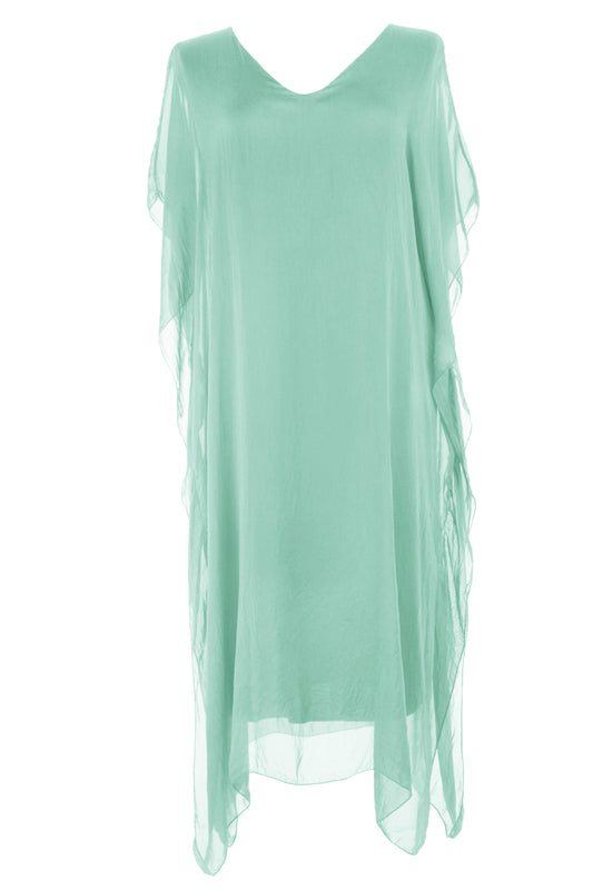 Batwing Silk Kaftan Midi