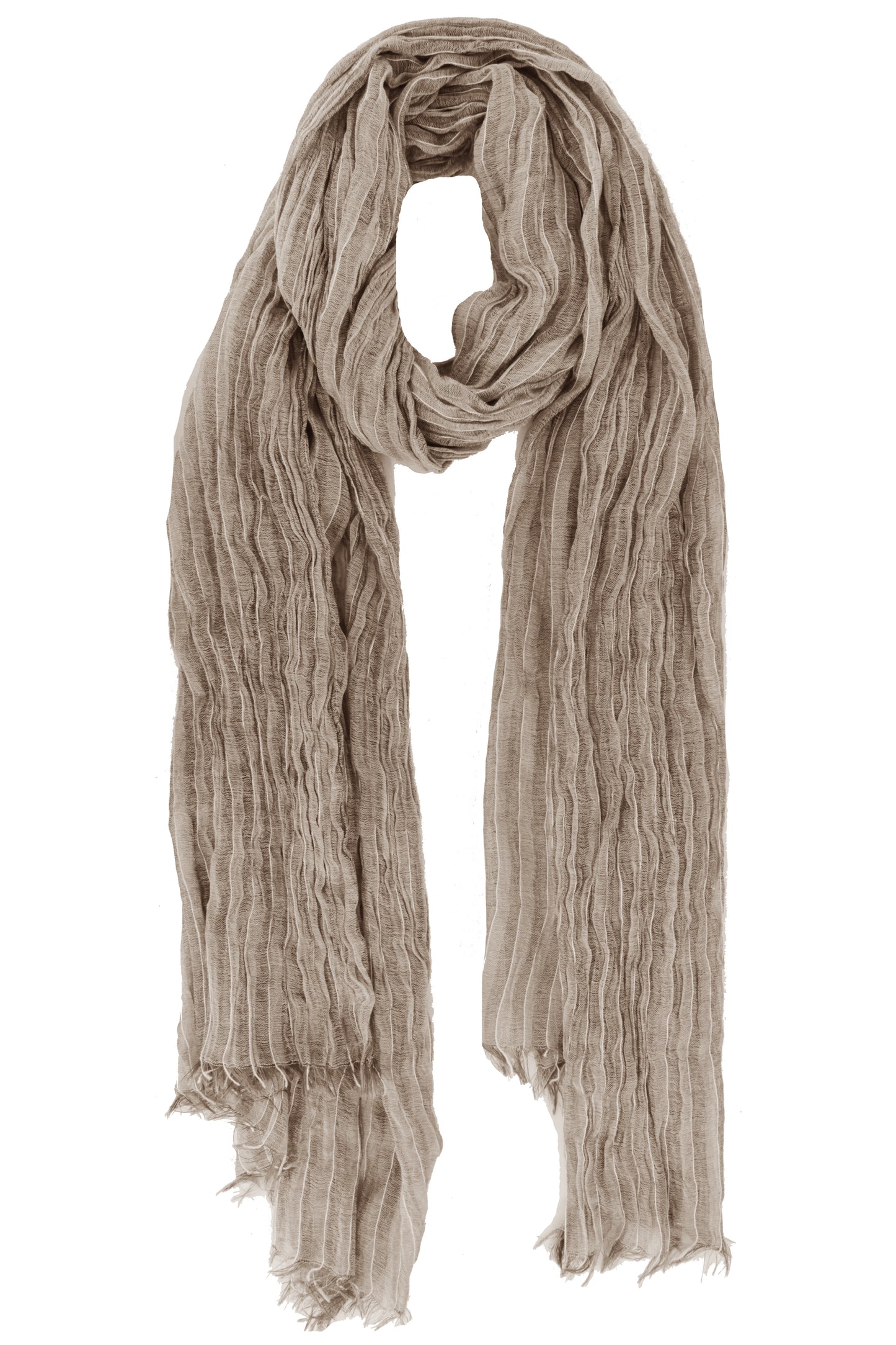 Stripe Crinkle Scarf