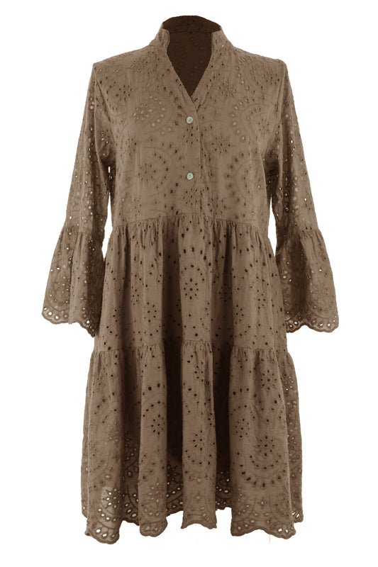 Broderie Anglaise Tiered Tunic Dress